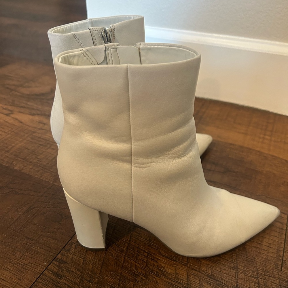 Marc Fisher White Ankle Boots